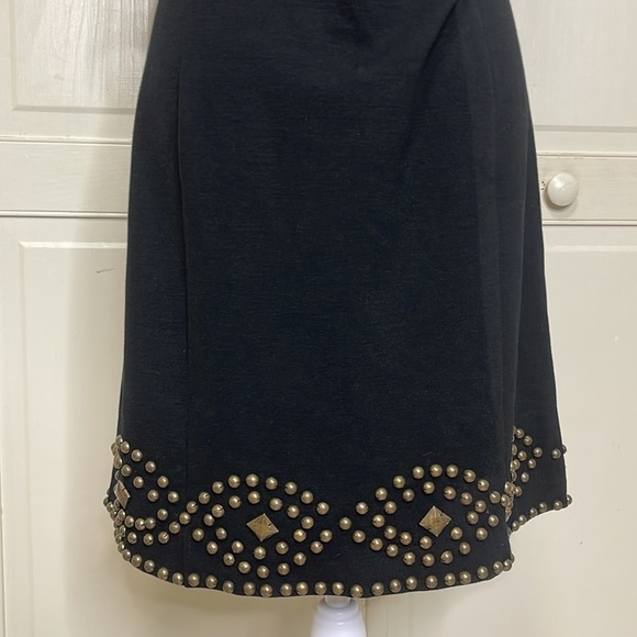 Eci Women’s Studded Black Stretch Cocktail Dress Sleeveless No size tag NWT - Picture 8 of 12